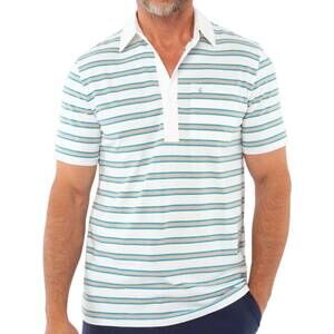 NEW CRIQUET top-shelf players shirt in bennett stripe - white